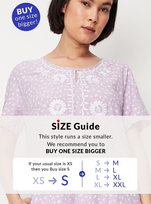 Women Floral Printed Nightgown