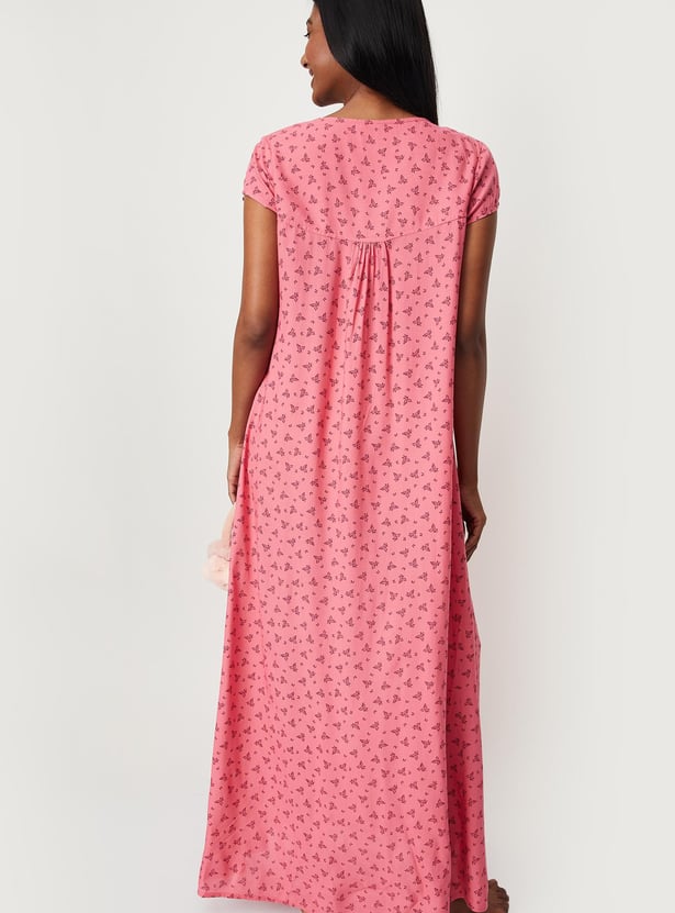 Women Printed Woven Nightgown