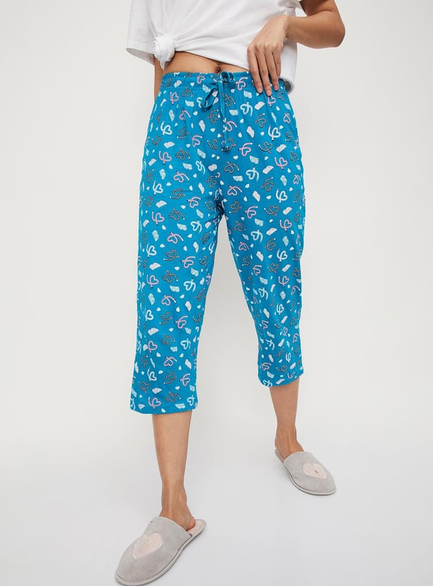 Women Printed Knit Capris