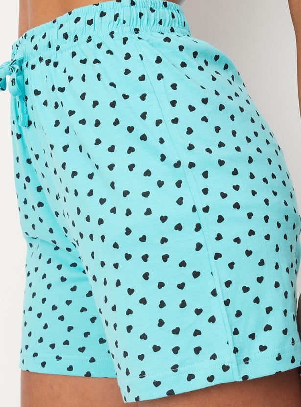 Women Printed Knit Shorts