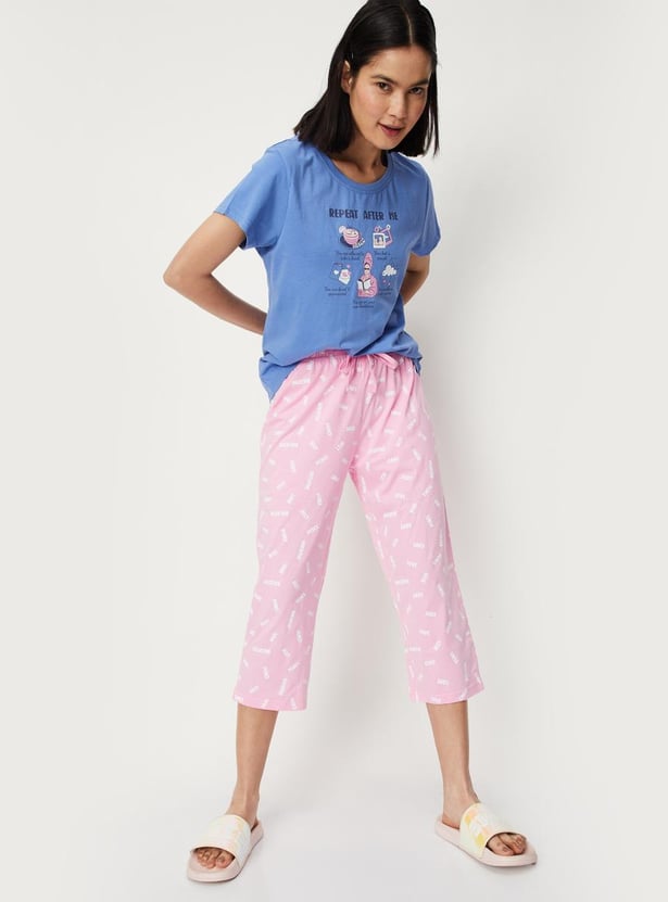 Women Printed Capri Set