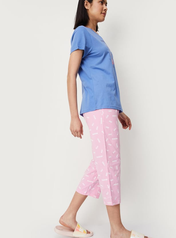Women Printed Capri Set