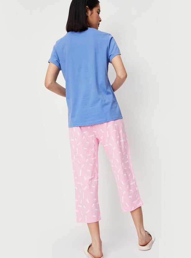 Women Printed Capri Set