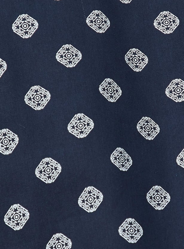 Men Printed Slim Fit Formal Shirt