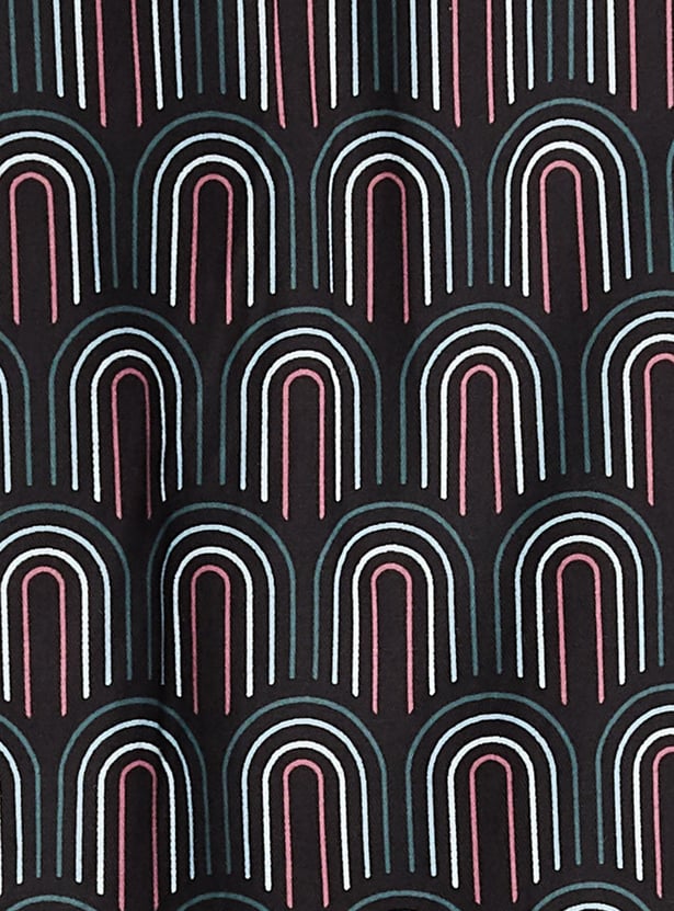 Men Geometric Printed Slim Fit Formal Shirt