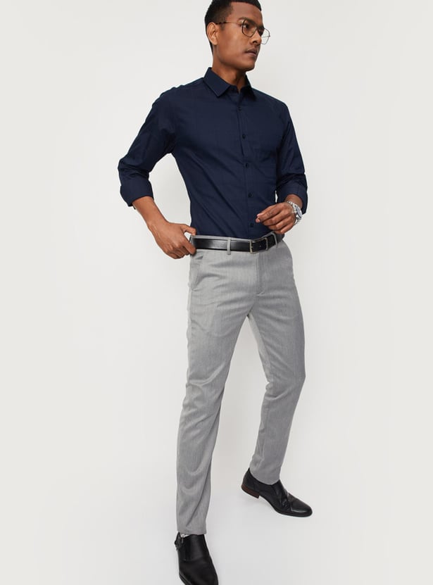 Buy Men Self-Checked Satin Slim Fit Formal Shirt Online at just Rs