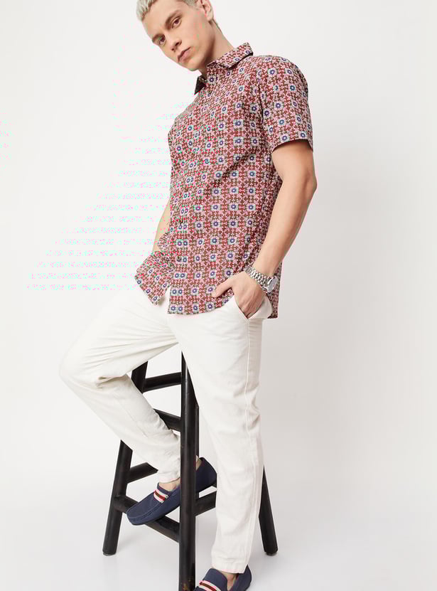 Men Kalamari Printed Shirt Kurta