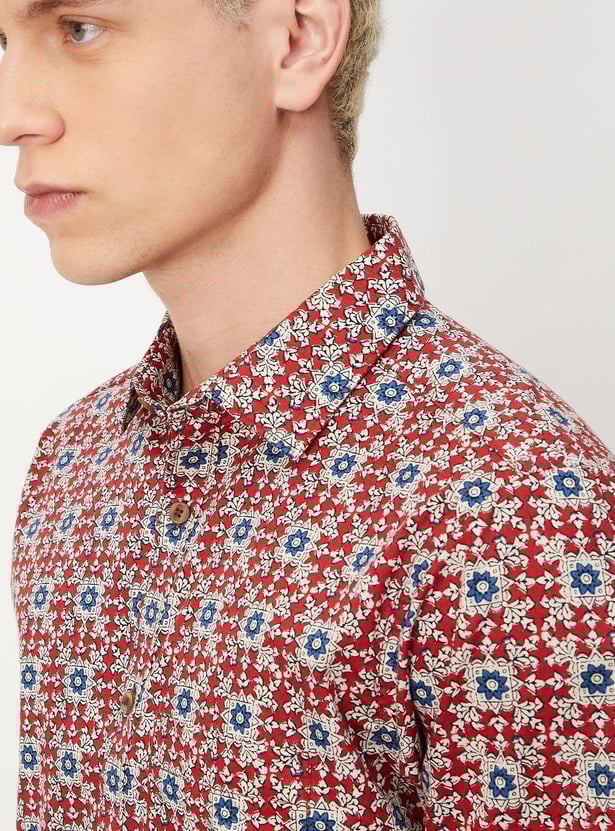 Men Kalamari Printed Shirt Kurta