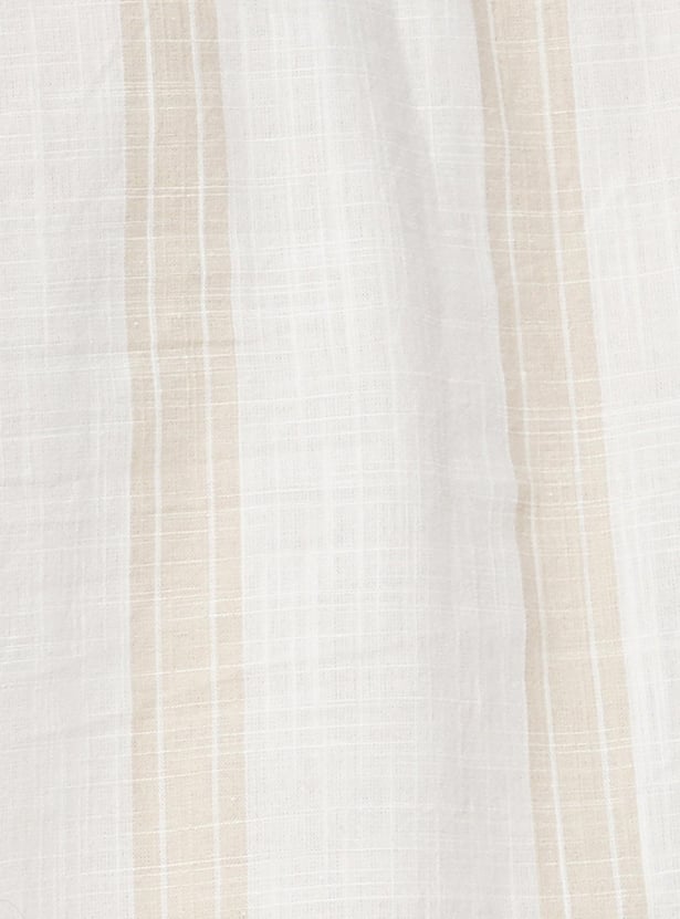 Men Striped Yarn Dyed Short Kurta