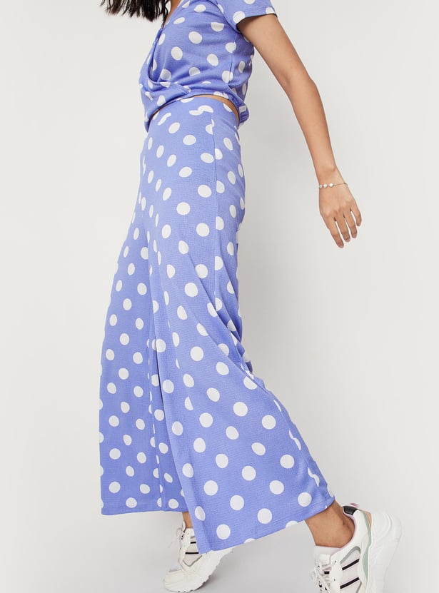 Women Floral Printed Flared Trousers