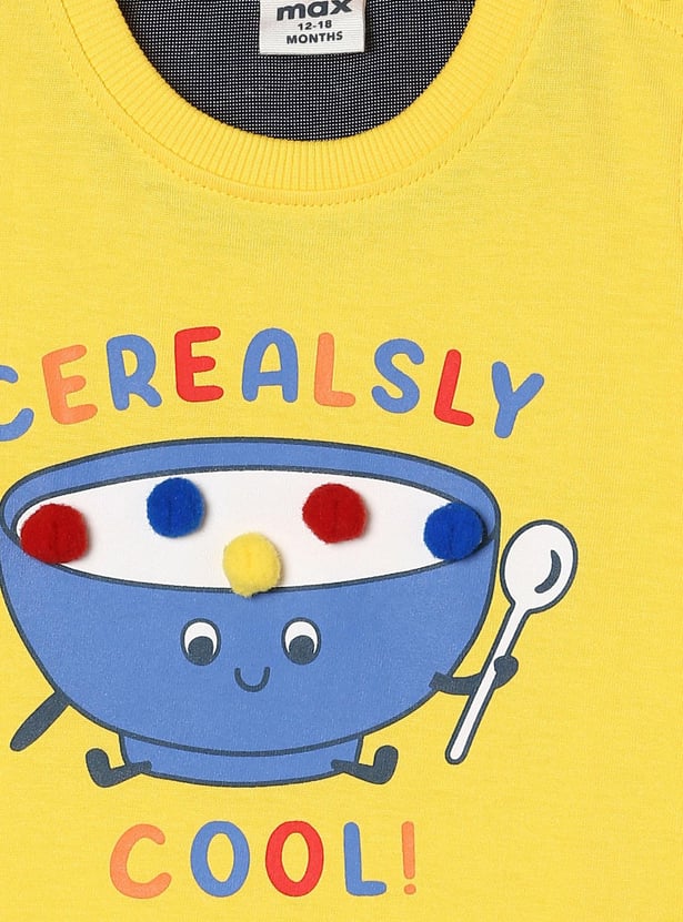 Boys Graphic Print Crew Neck T-shirt