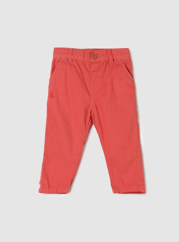 Boys Flat Front Partially Elasticated Waist Trousers