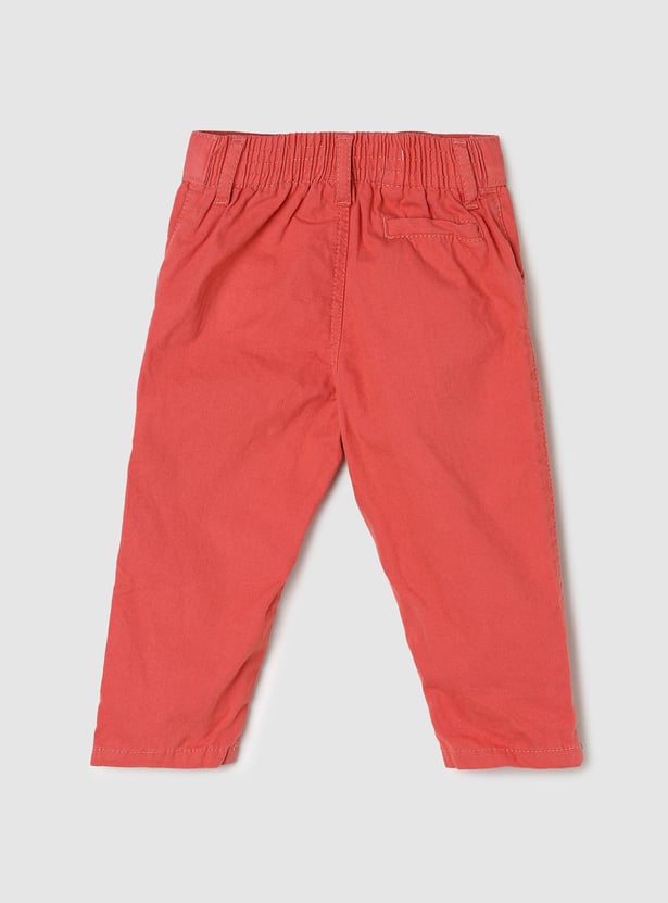 Boys Flat Front Partially Elasticated Waist Trousers