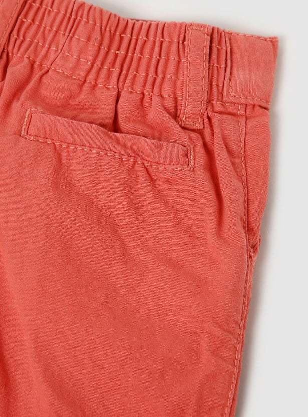 Boys Flat Front Partially Elasticated Waist Trousers