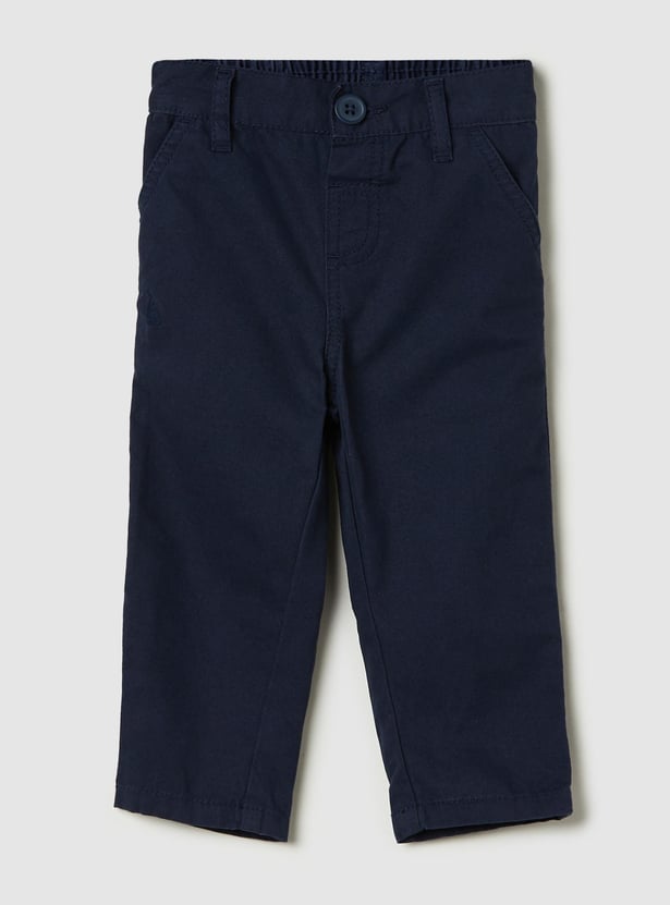 Boys Partially Elasticated Cotton Trousers