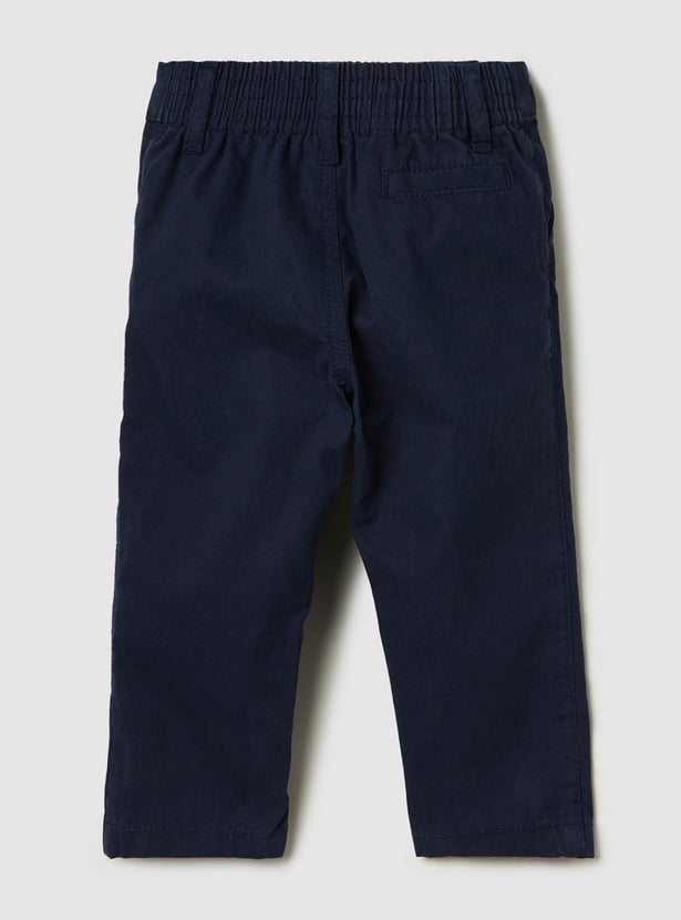 Boys Partially Elasticated Cotton Trousers