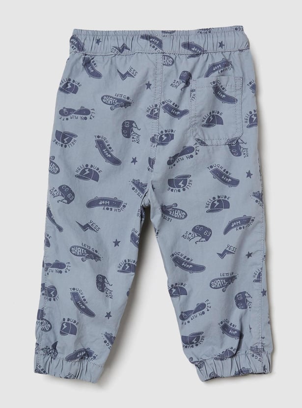 Boys Printed Drawstring Waist Joggers