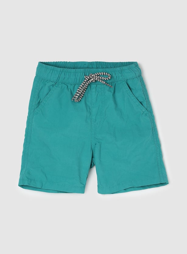 Boys Solid Woven Shorts