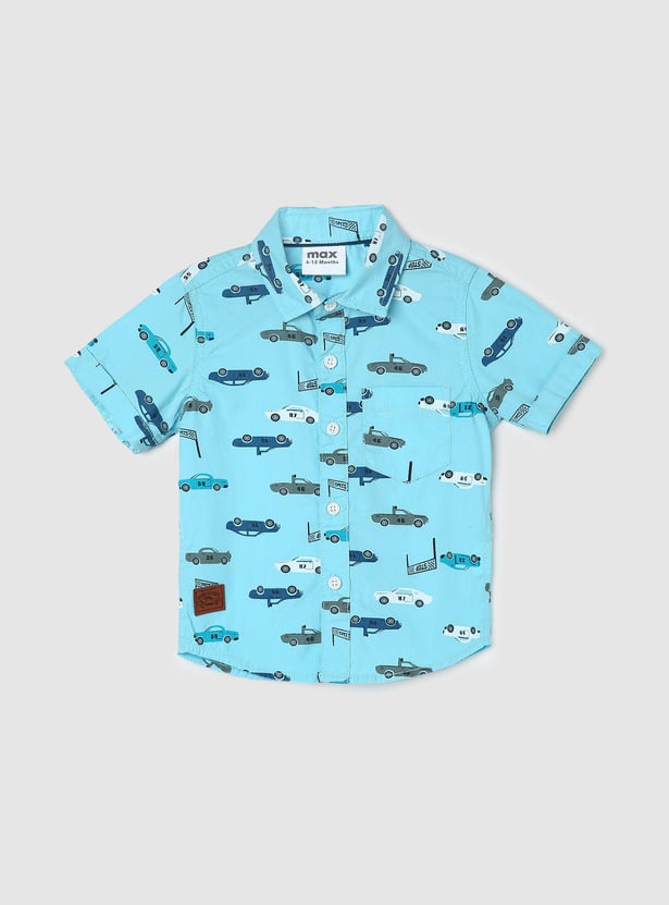 Boys All-Over Printed Short Sleeve Shirt