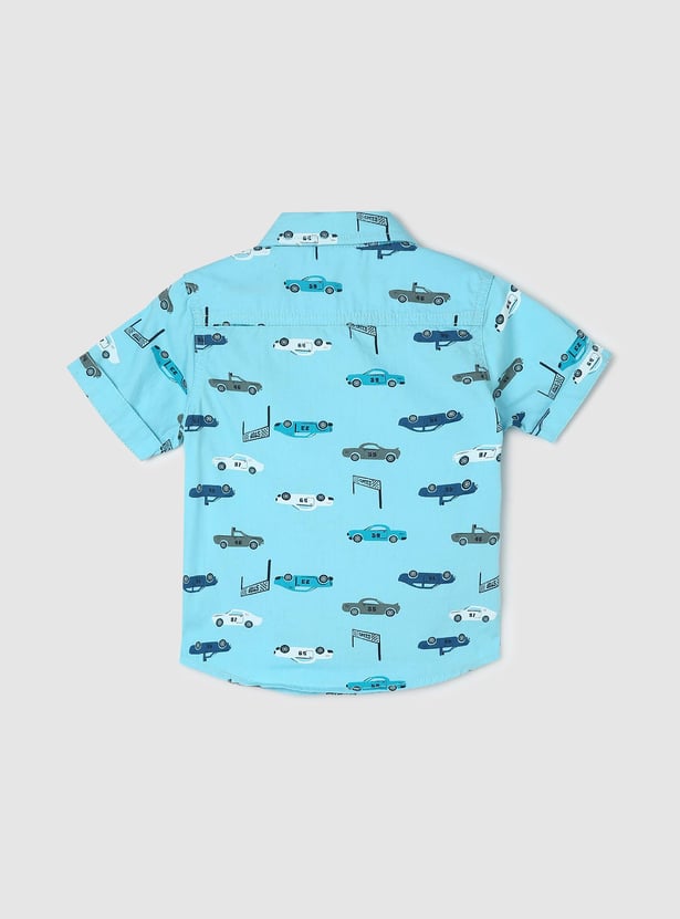 Boys All-Over Printed Short Sleeve Shirt