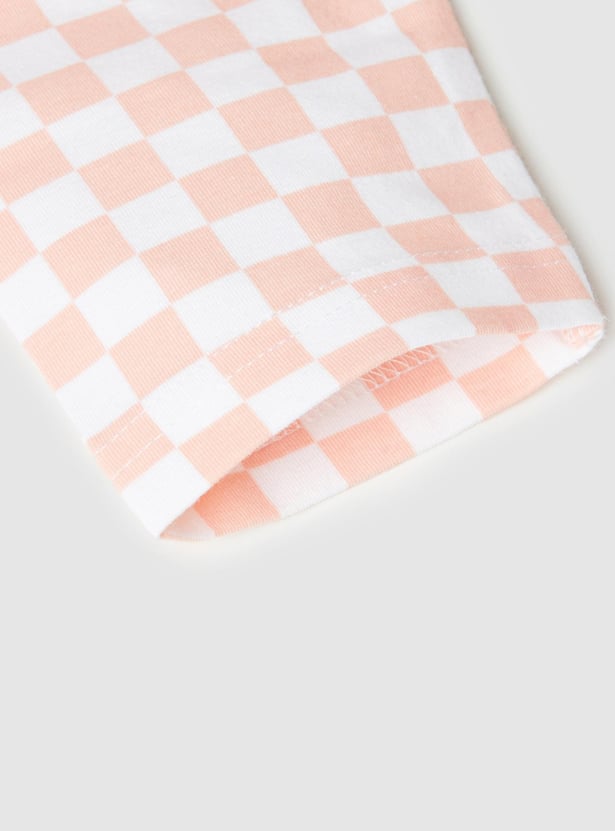 Girls Checked Leggings