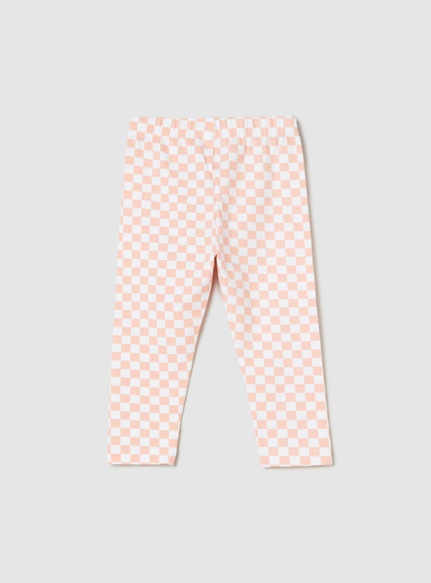 Girls Checked Leggings