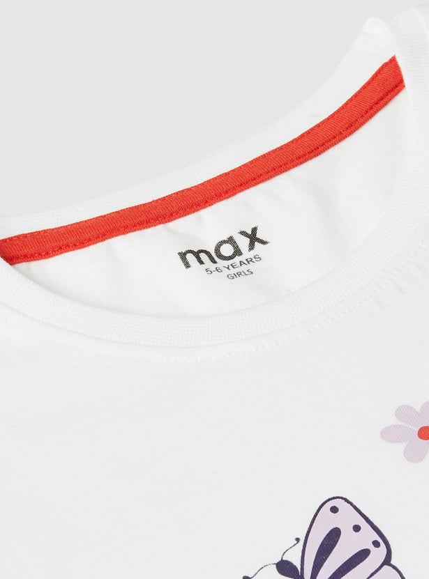 Girls Cap Sleeve Graphic T-shirt