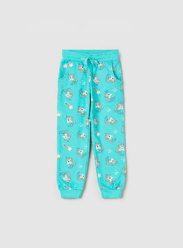 Girls Printed Knit Joggers