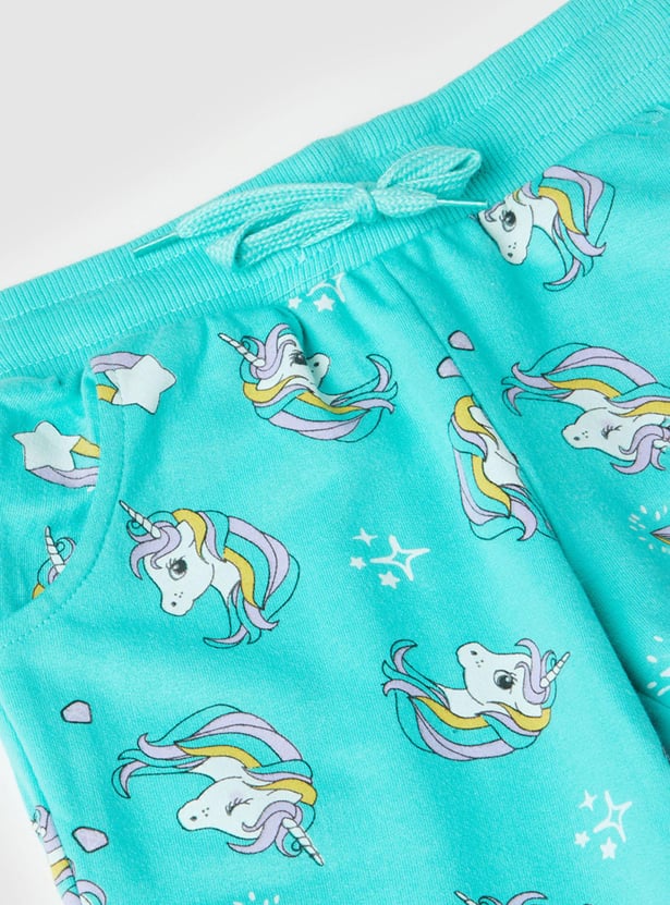 Girls Printed Knit Joggers