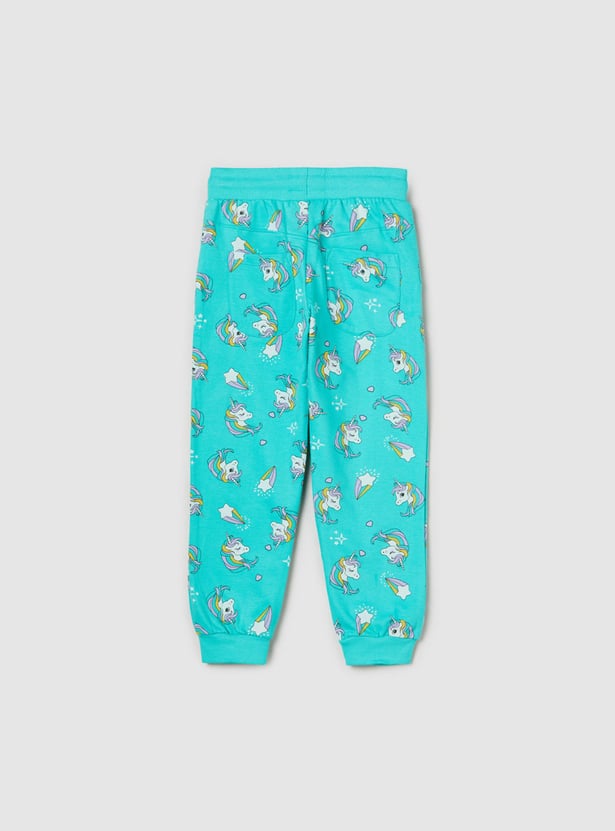 Girls Printed Knit Joggers