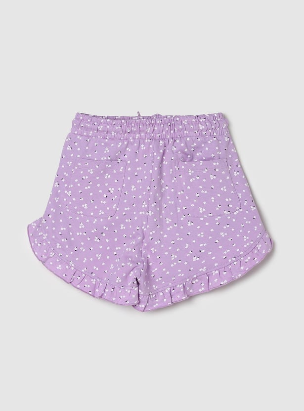 Girls All-Over Printed Knit Shorts