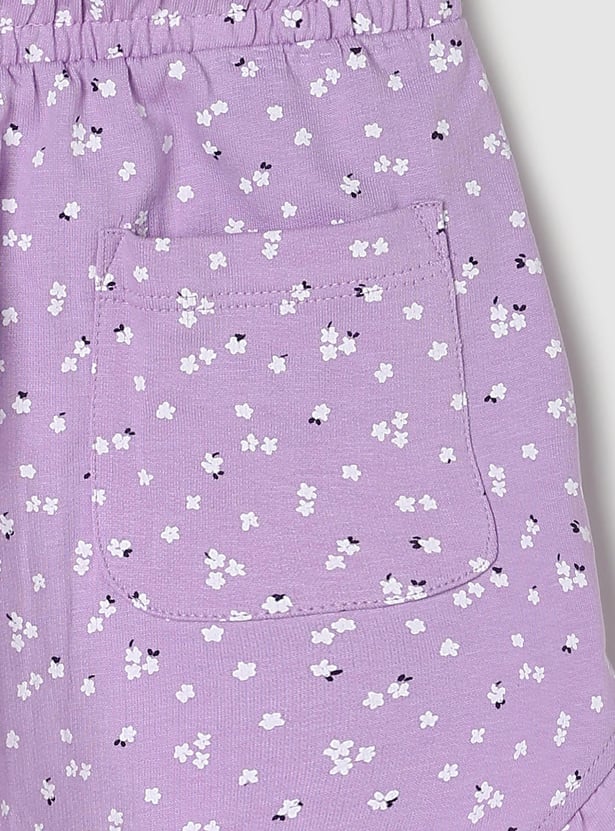 Girls All-Over Printed Knit Shorts