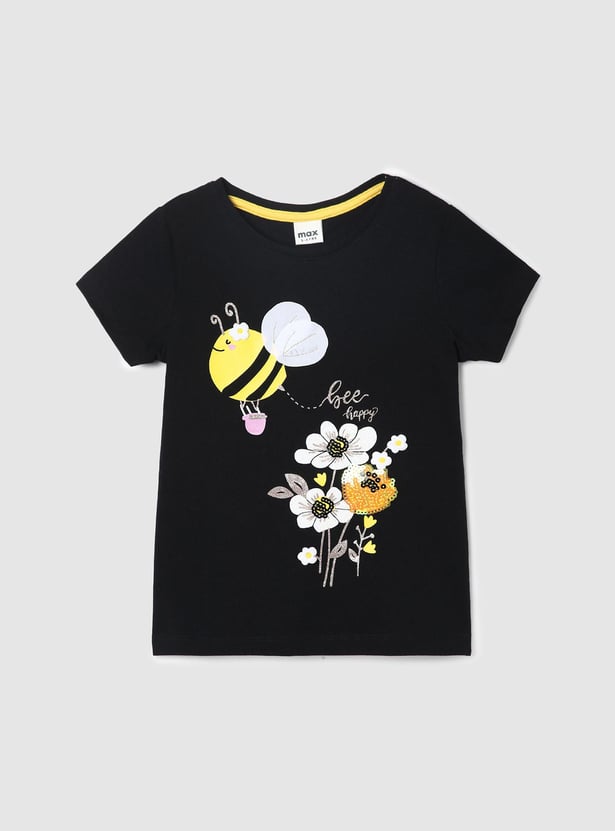 Girls Embellished Knit T-shirt