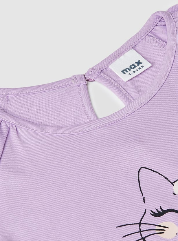 Girls Raglan Sleeve Graphic T-shirt