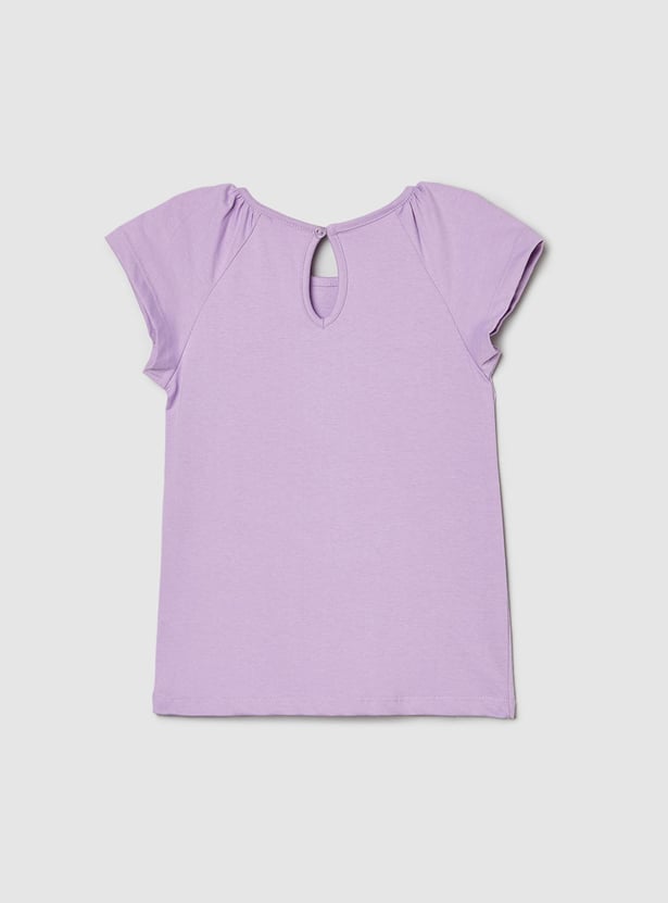Girls Raglan Sleeve Graphic T-shirt