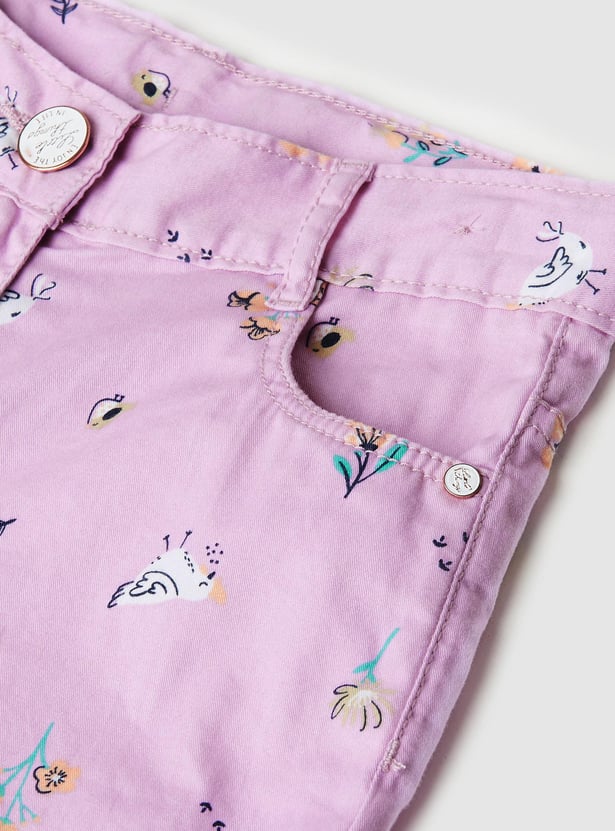 Girls Printed Casual Shorts