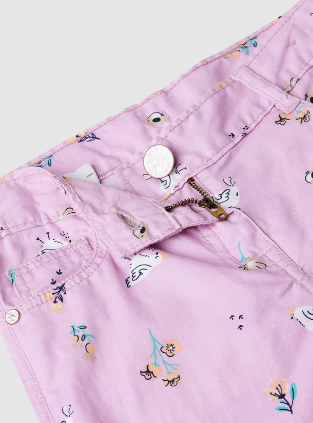 Girls Printed Casual Shorts