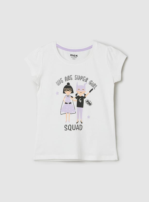 Girls Knit Graphic T-shirt