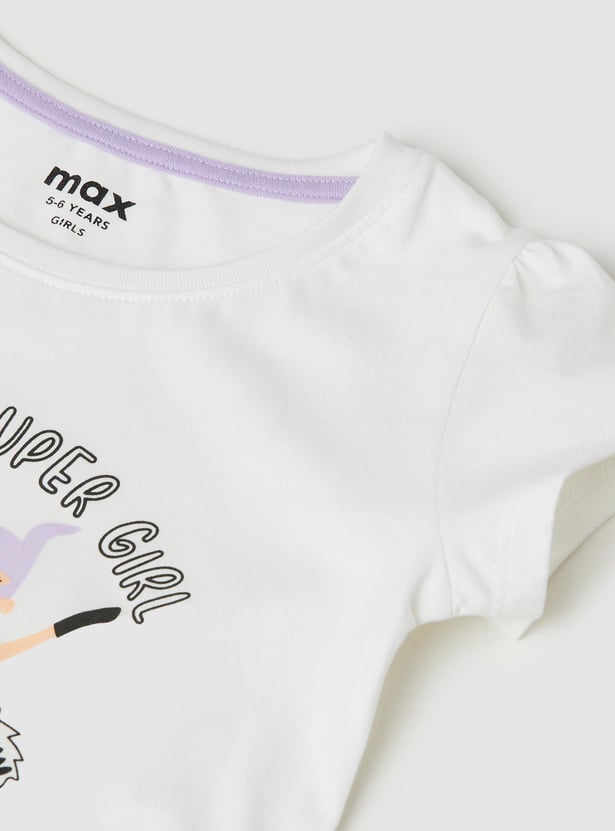Girls Knit Graphic T-shirt