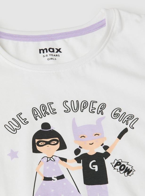 Girls Knit Graphic T-shirt
