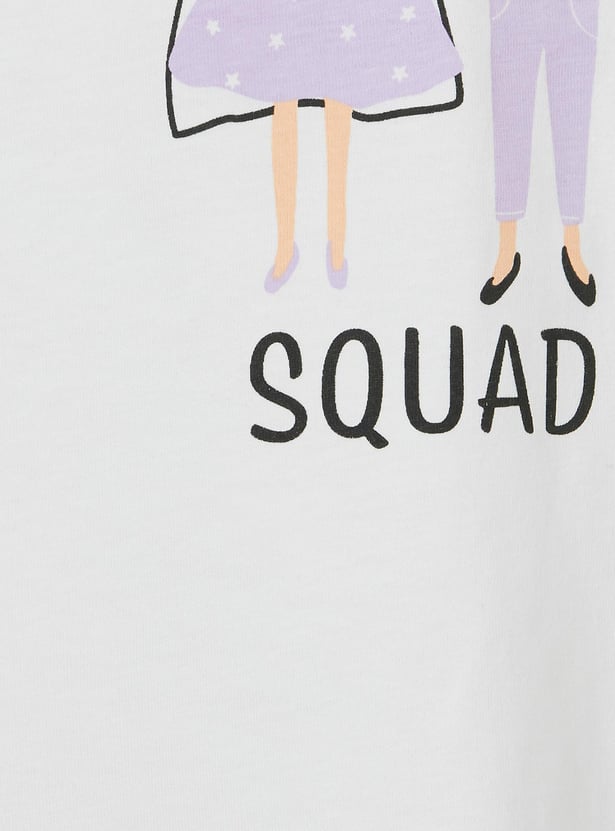 Girls Knit Graphic T-shirt