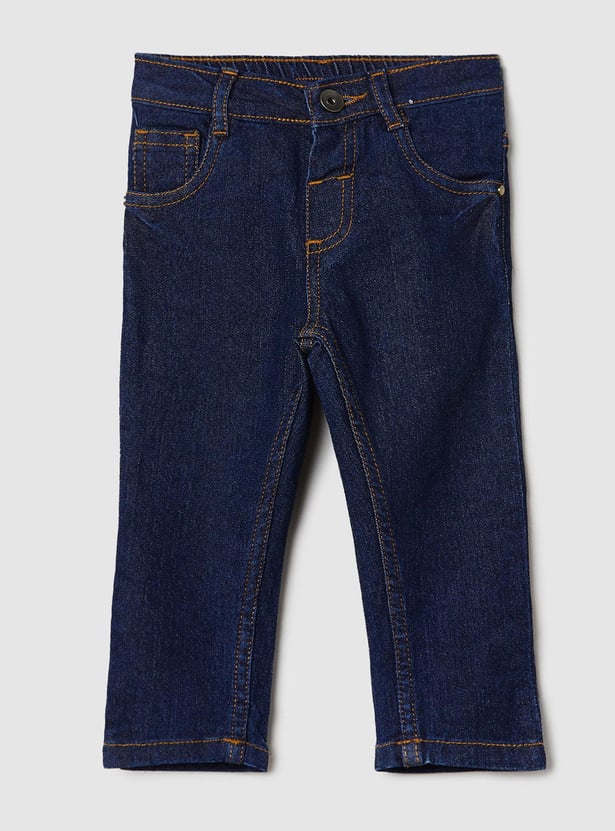 Boys Solid Slim Fit Jeans