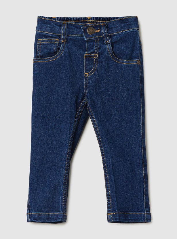 Boys Slim Fit Partially Elasticated Waist Jeans