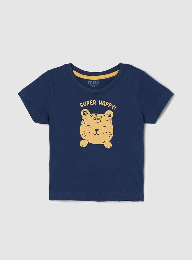 Boys Pure Cotton Graphic Knit T-shirt