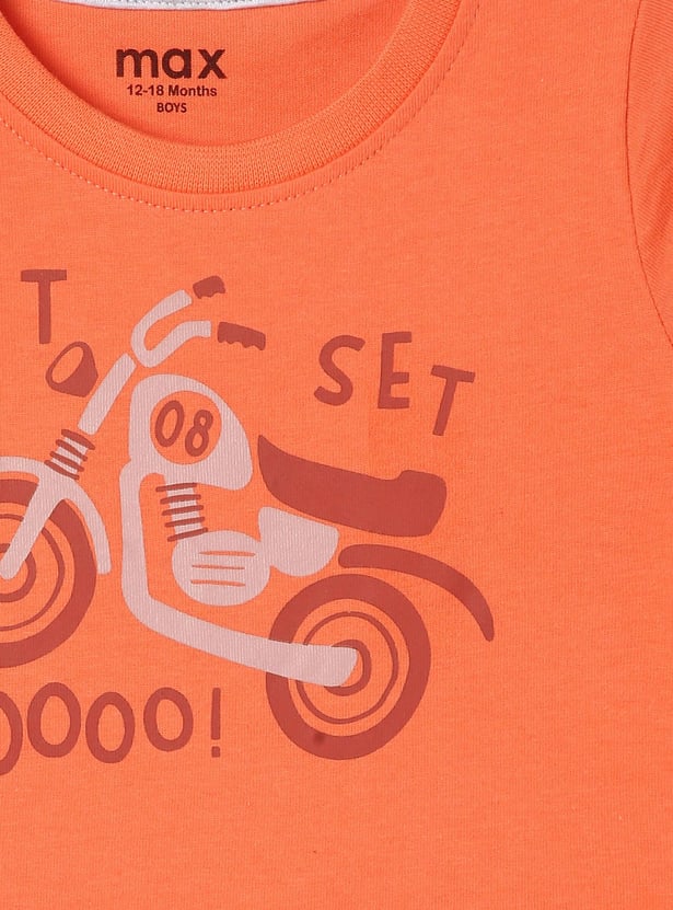 Boys Graphic Printed Crew Neck T-shirt