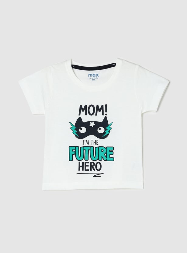 Boys Graphic T-shirt with Round Neck
