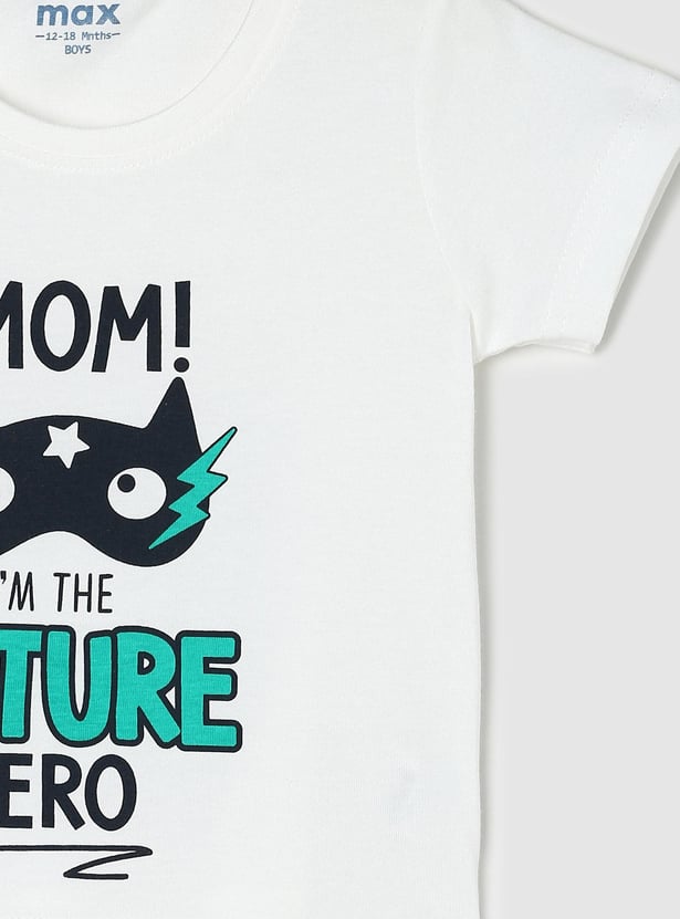 Boys Graphic T-shirt with Round Neck