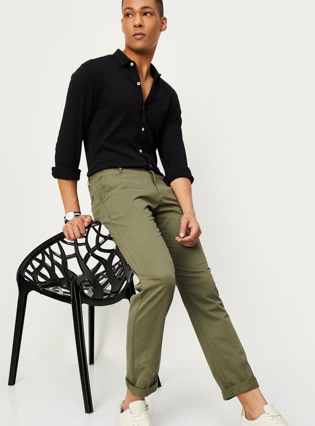 Men Slim Fit Stretch Chinos