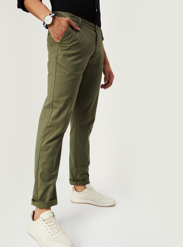 Men Slim Fit Stretch Chinos