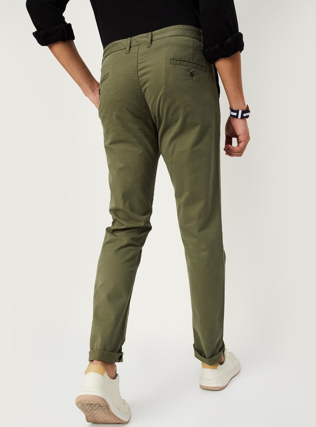 Men Slim Fit Stretch Chinos